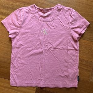 Calvin Klein pink logo t-shirt - large